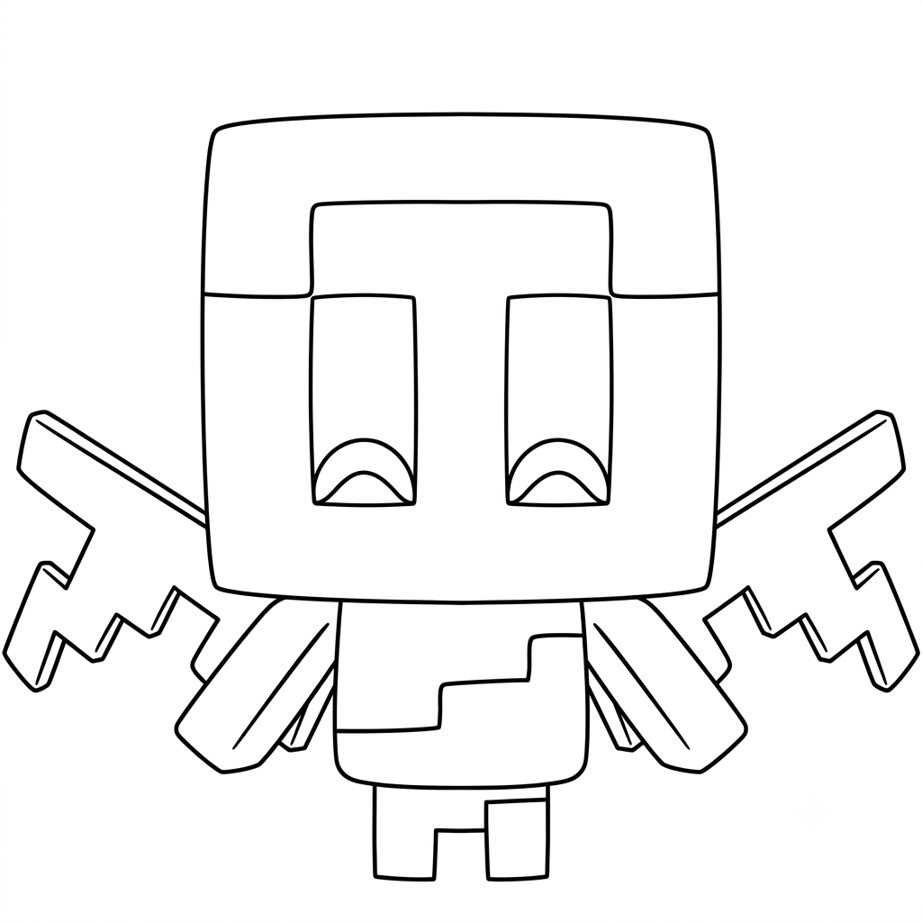 Allay Minecraft 6 páginas para colorear gratis Allay Minecraft para adultos