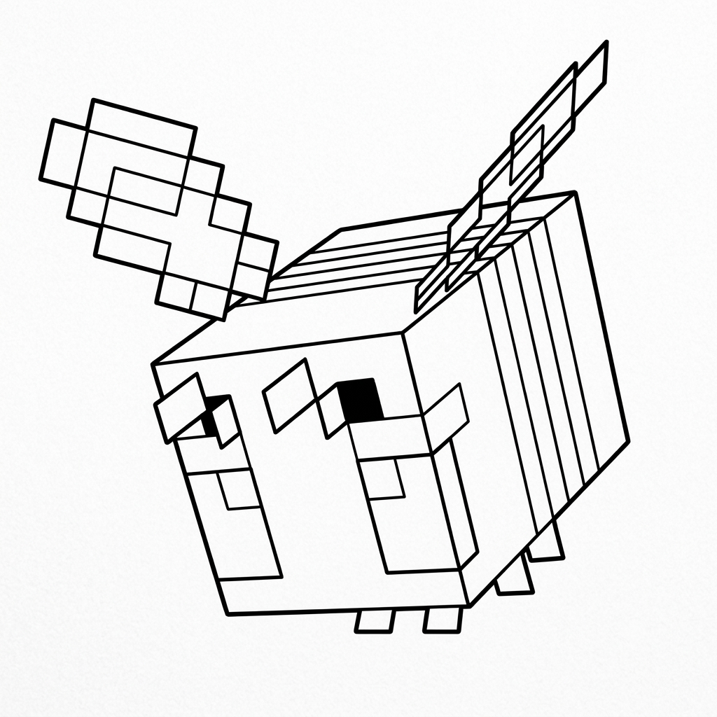 dibujos para colorear grinch Bee Minecraft