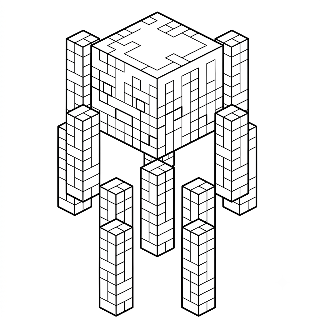 páginas para colorear gratis Blaze Minecraft pdf