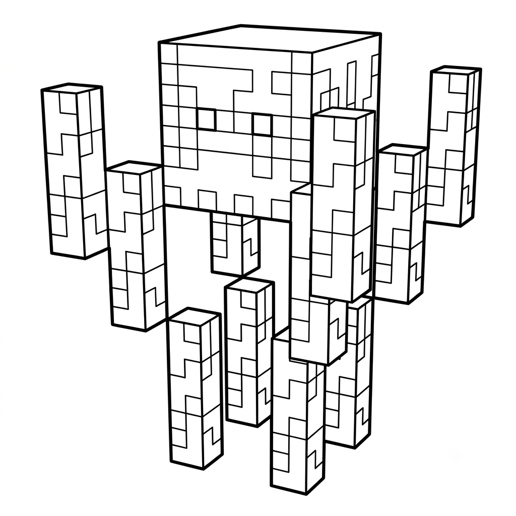Blaze Minecraft páginas para colorear imprimibles