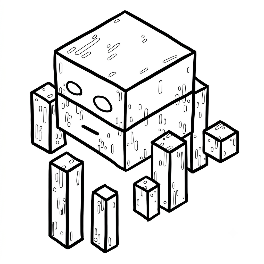 niños Blaze Minecraft páginas para colorear 1