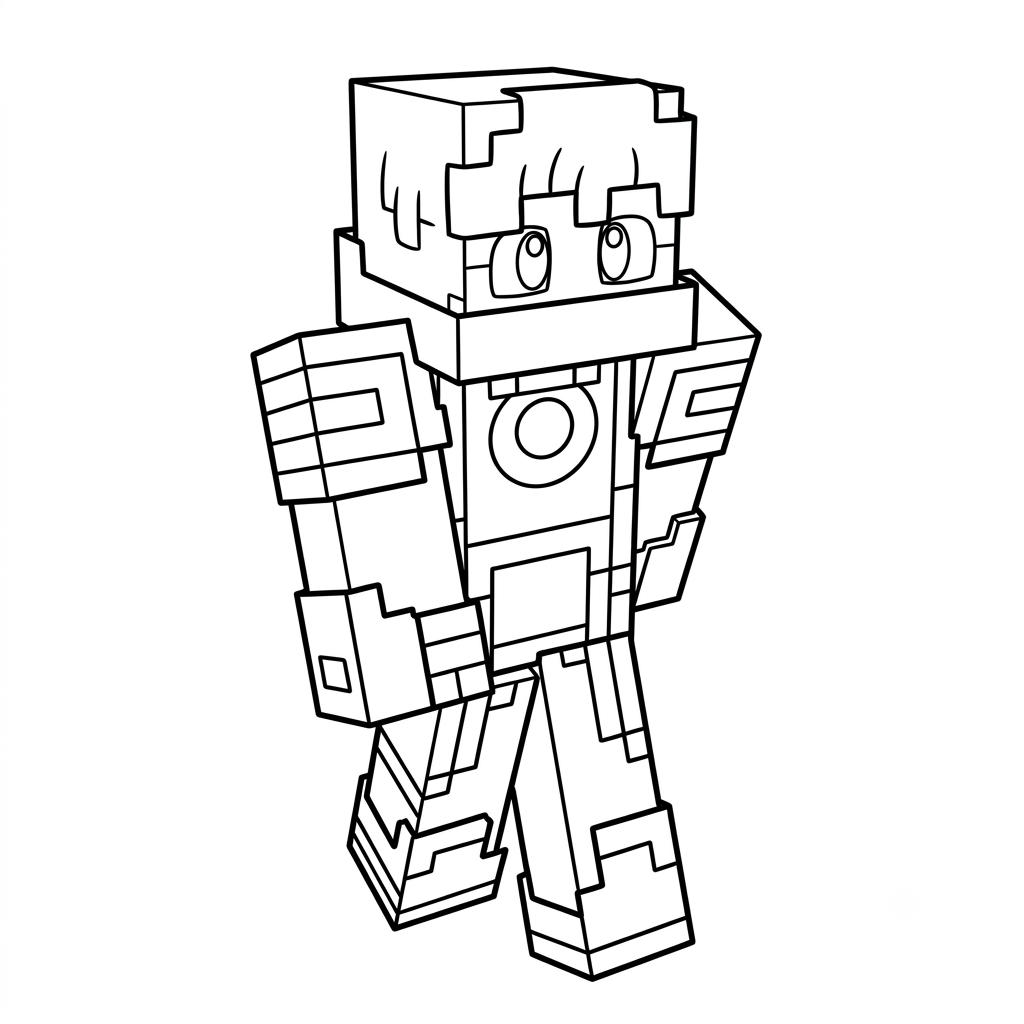 dibujos para colorear grinch Ender Knight Minecraft
