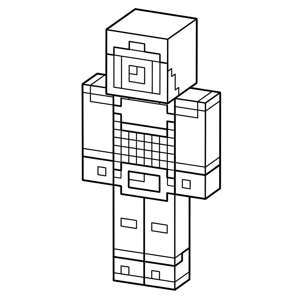 páginas para colorear para imprimir gratis Ender Knight Minecraft