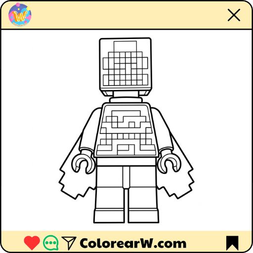 Ender Knight Minecraft para colorear thumbnail