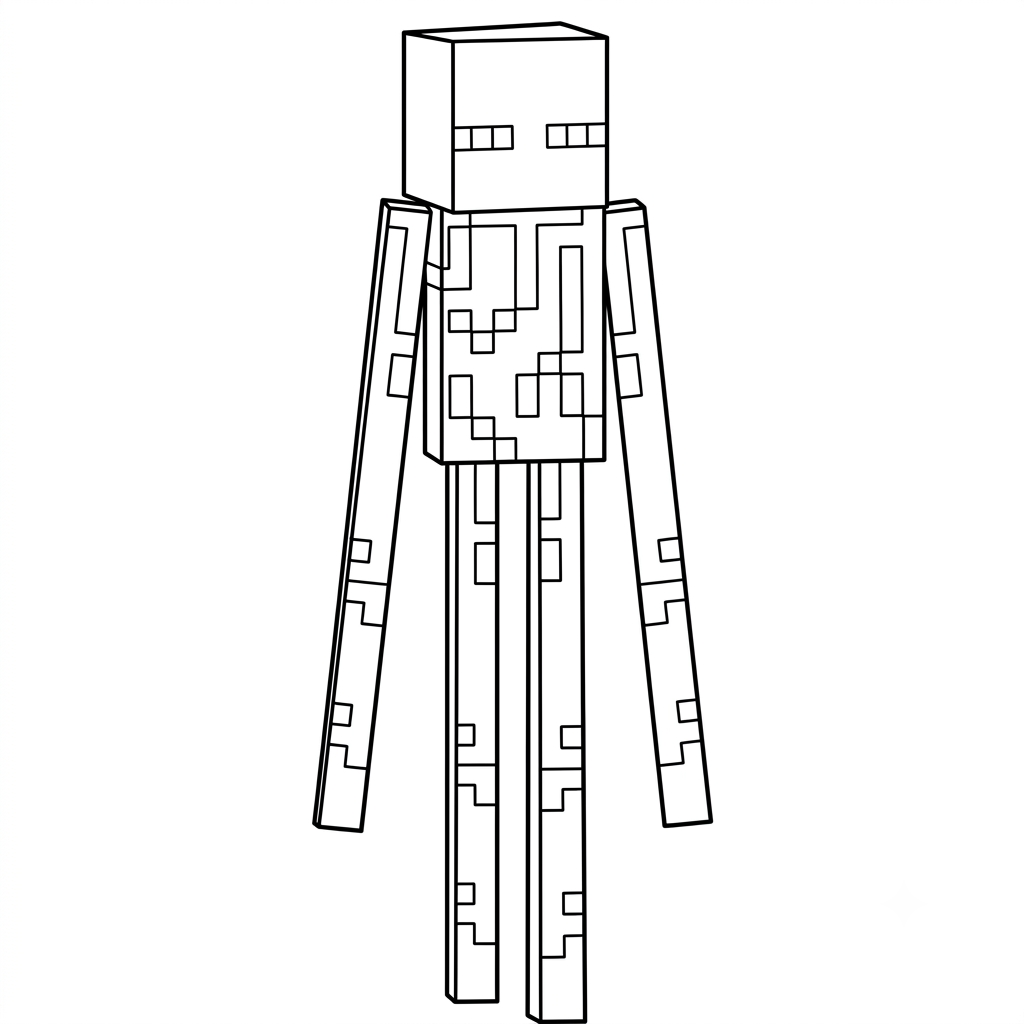 Enderman Minecraft 11 páginas para colorear Enderman Minecraft