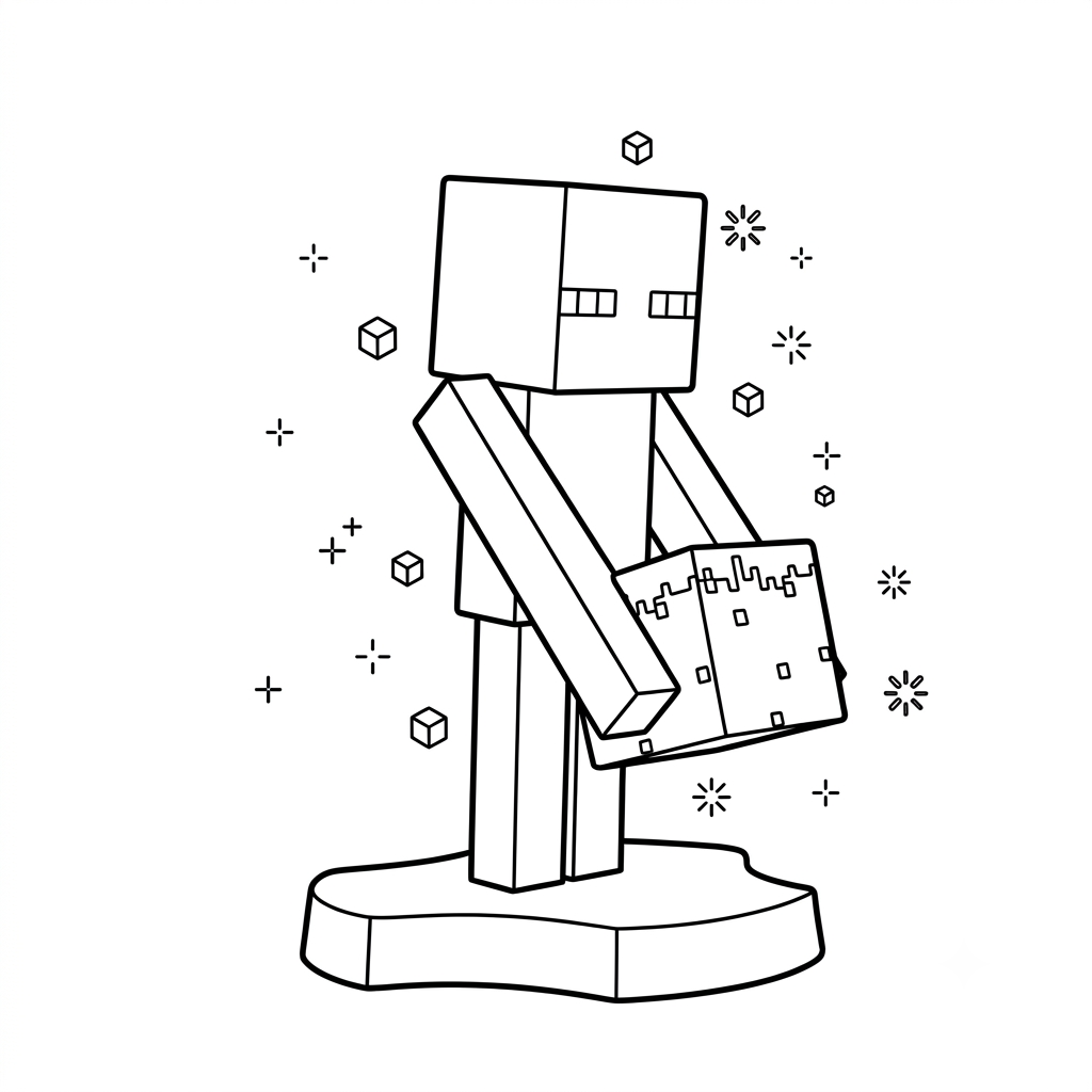 Enderman Minecraft 10 Enderman Minecraft páginas para colorear para imprimir 1