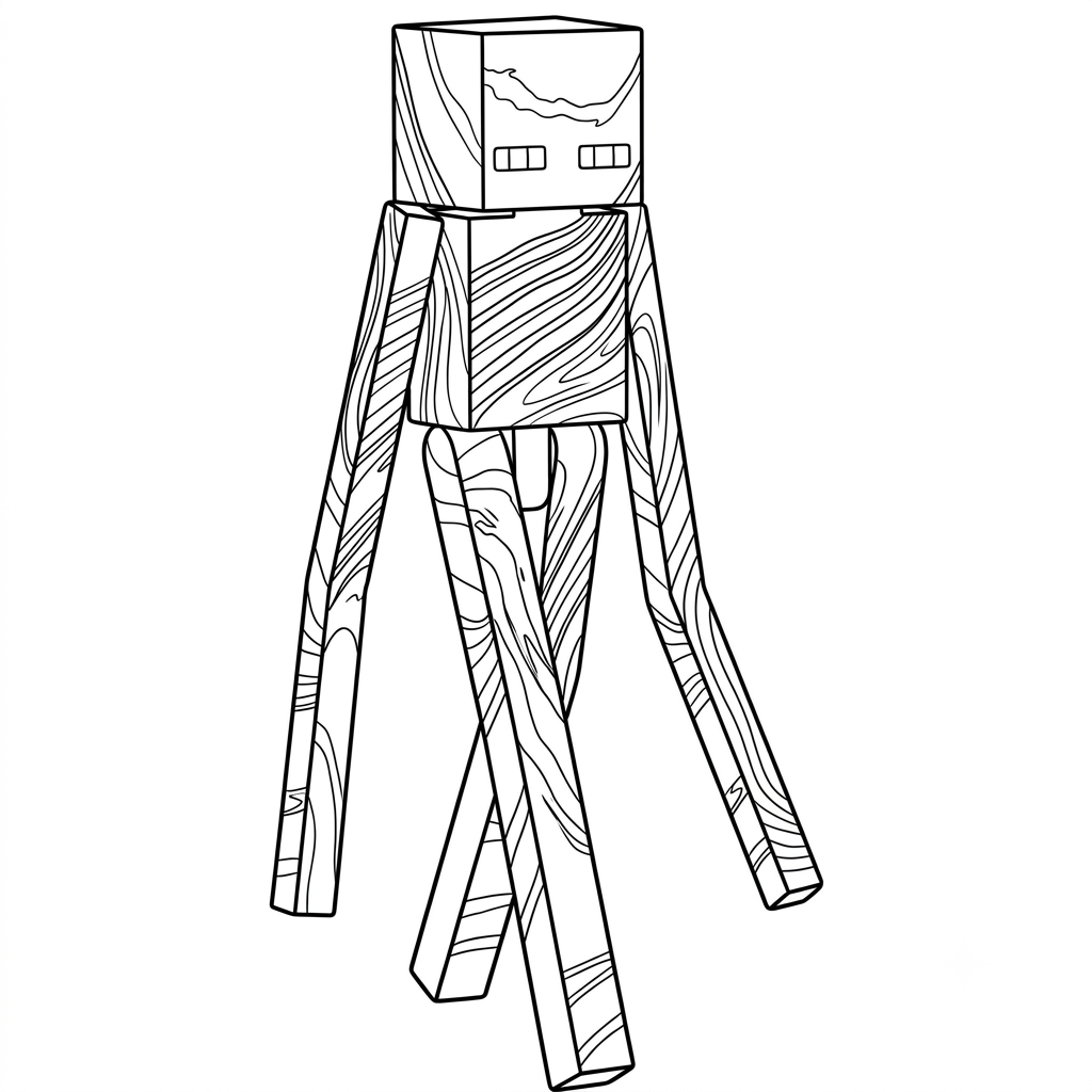 Enderman Minecraft 8 páginas para colorear imprimibles Enderman Minecraft 1