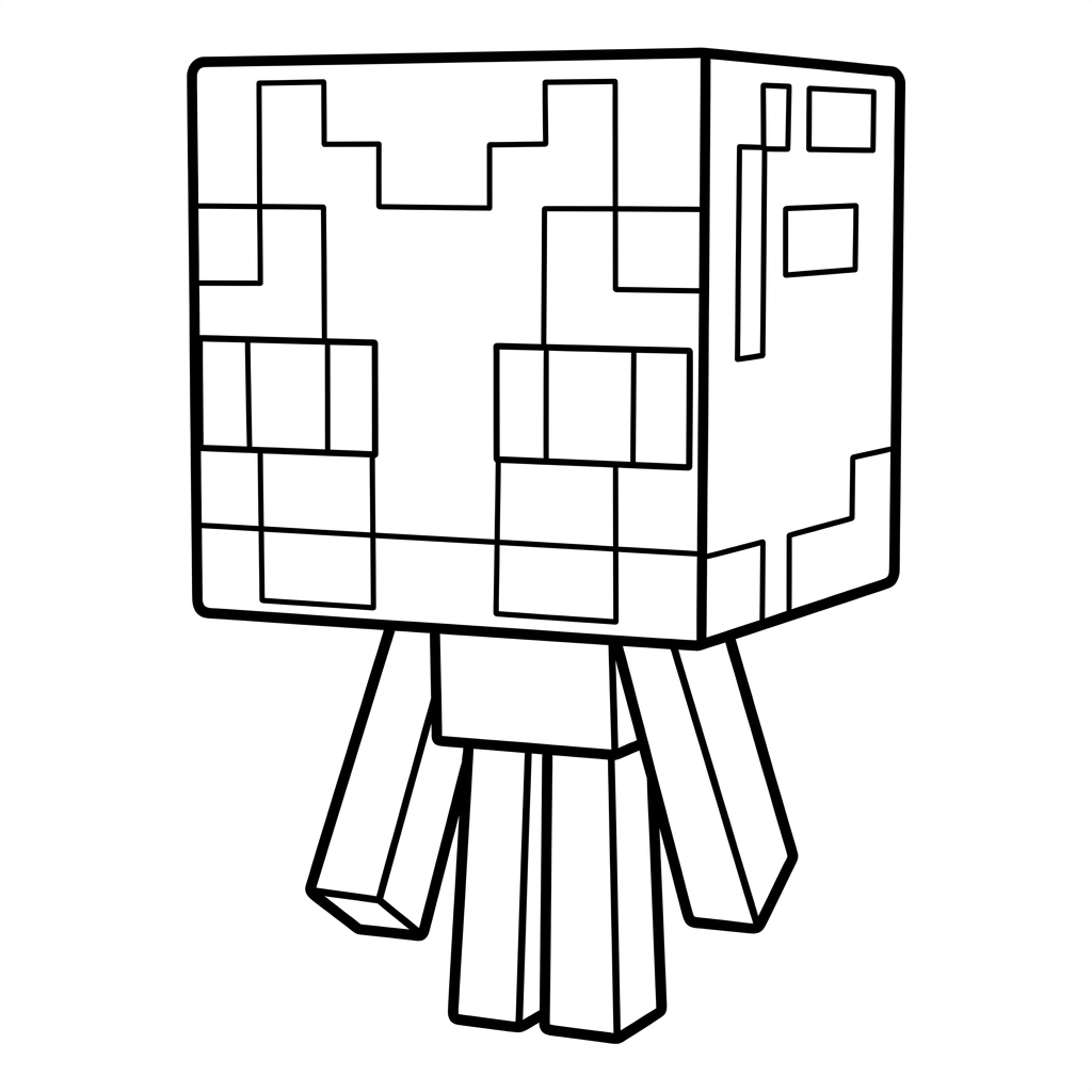 Enderman Minecraft 6 páginas para colorear imprimibles Enderman Minecraft