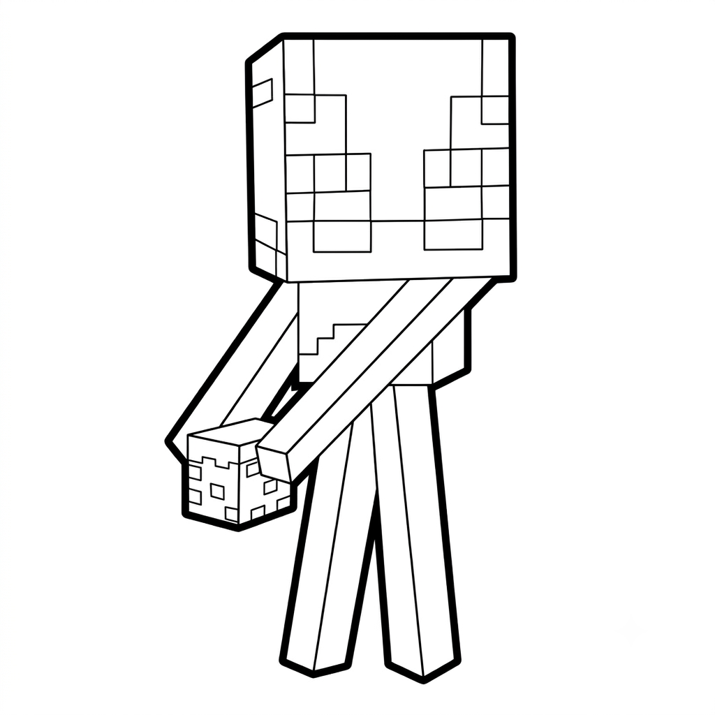 Enderman Minecraft 2 Enderman Minecraft páginas para colorear para imprimir
