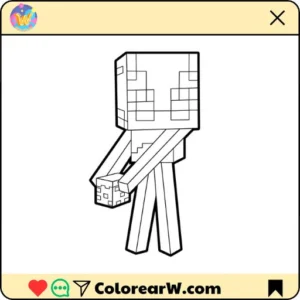 Enderman Minecraft para colorear thumbnail