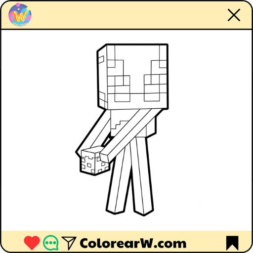 Enderman Minecraft para colorear thumbnail