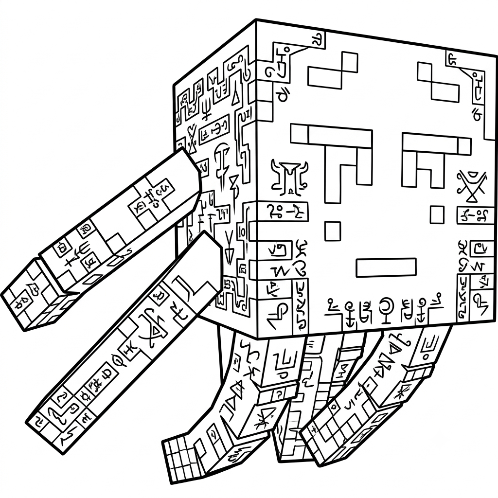 Ghast Minecraft páginas para colorear para imprimir gratis