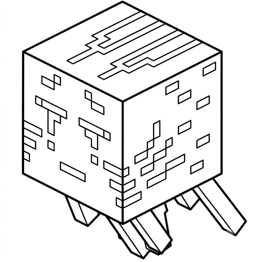 Ghast Minecraft páginas para colorear para imprimir