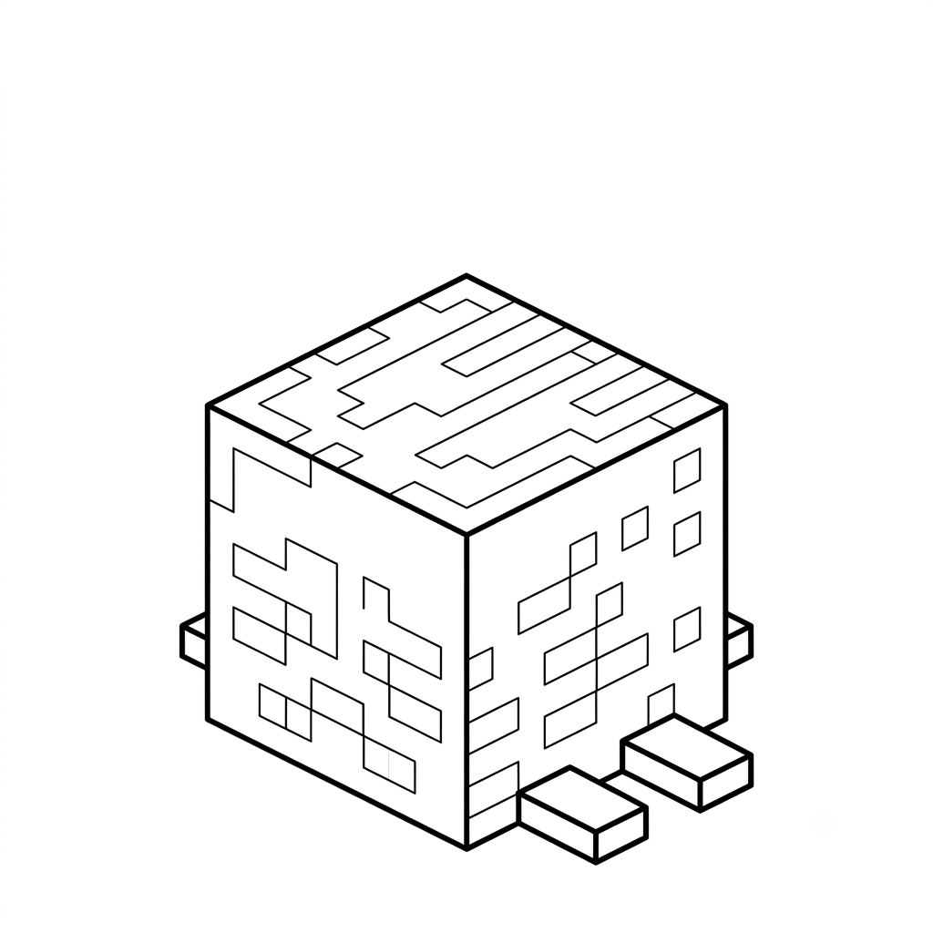 páginas para colorear para adultos Ghast Minecraft