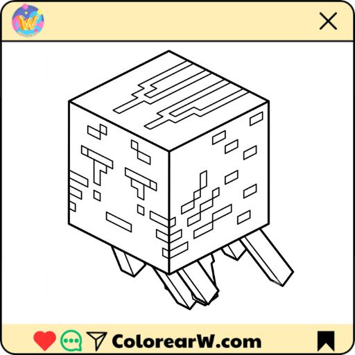 Ghast Minecraft para colorear thumbnail