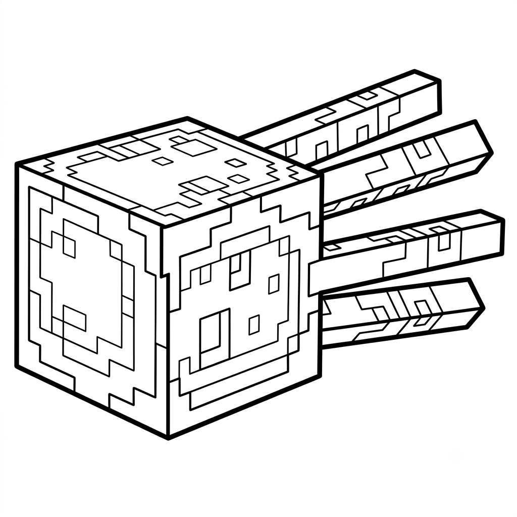 Glow Squid Minecraft 11 niños Glow Squid Minecraft páginas para colorear