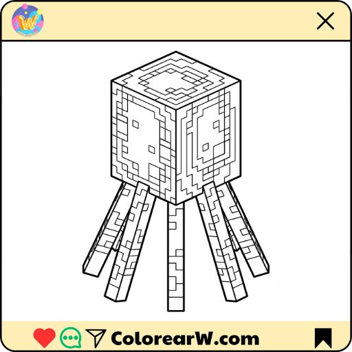 Glow Squid Minecraft para colorear thumbnail