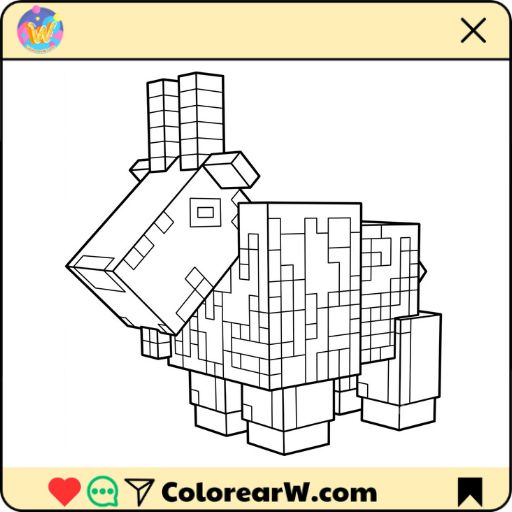 Goat Minecraft para colorear thumbnail