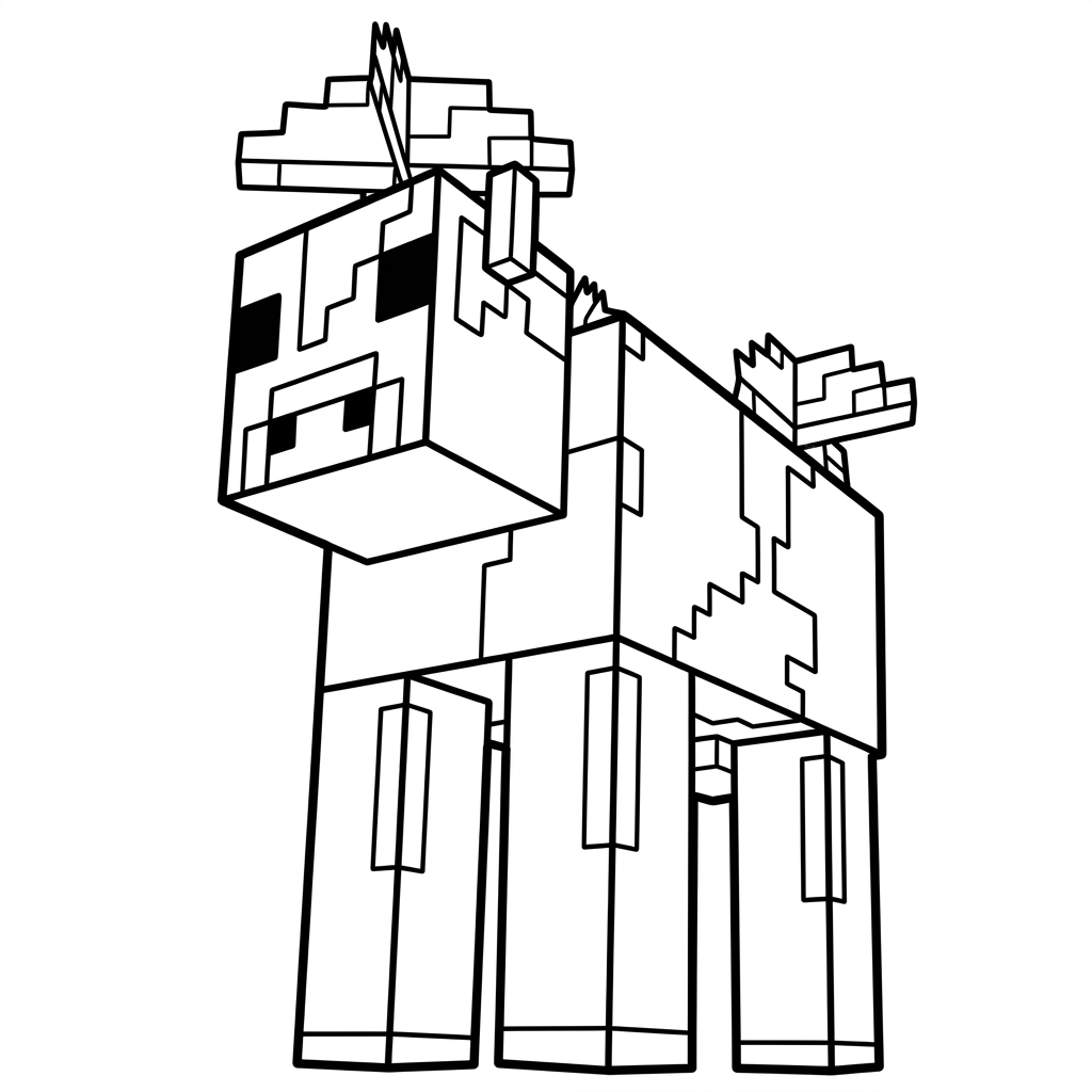 Mooshroom Minecraft páginas para colorear imprimibles