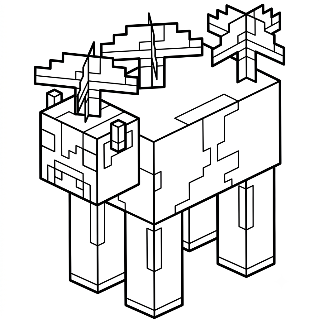 Mooshroom Minecraft para colorear