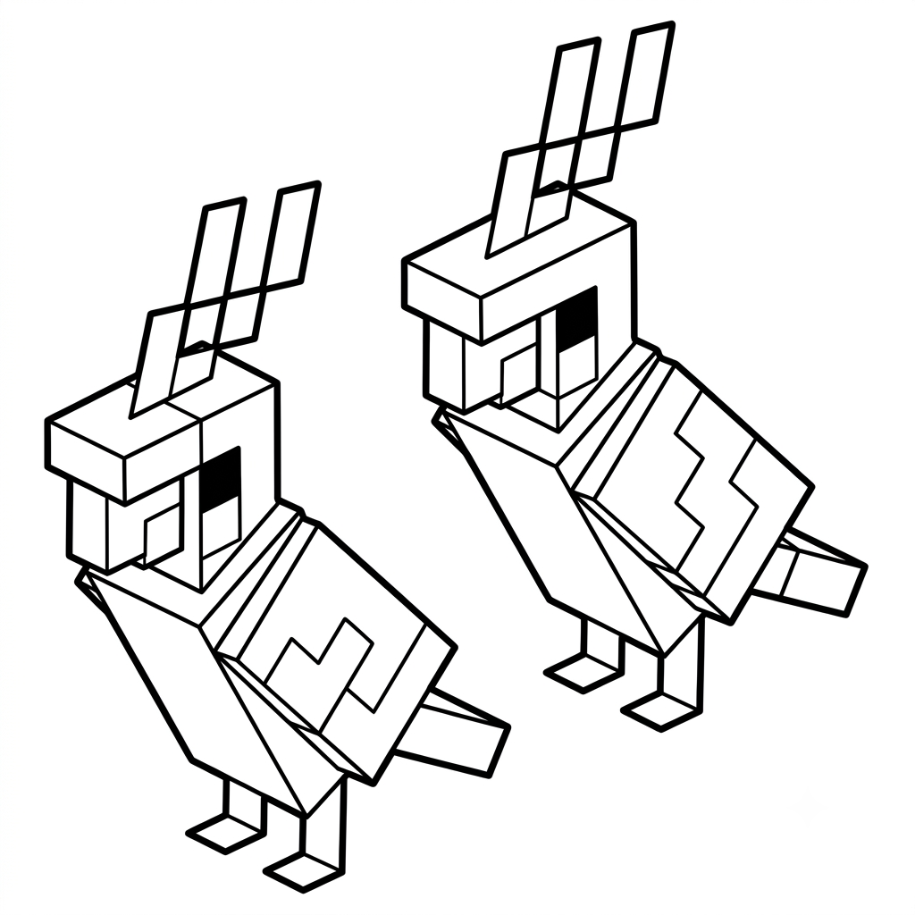 Parrot Minecraft páginas para colorear gratis