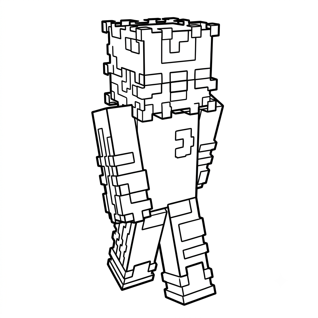 páginas para colorear gratis Pufferfish Minecraft