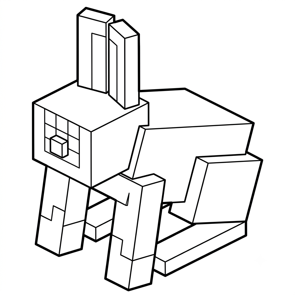 Rabbit Minecraft dibujos para colorear grinch