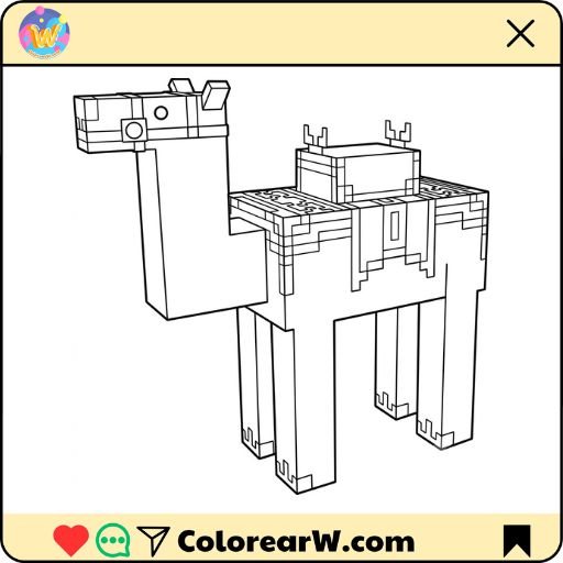 Saddled Camel Minecraft para colorear thumbnail