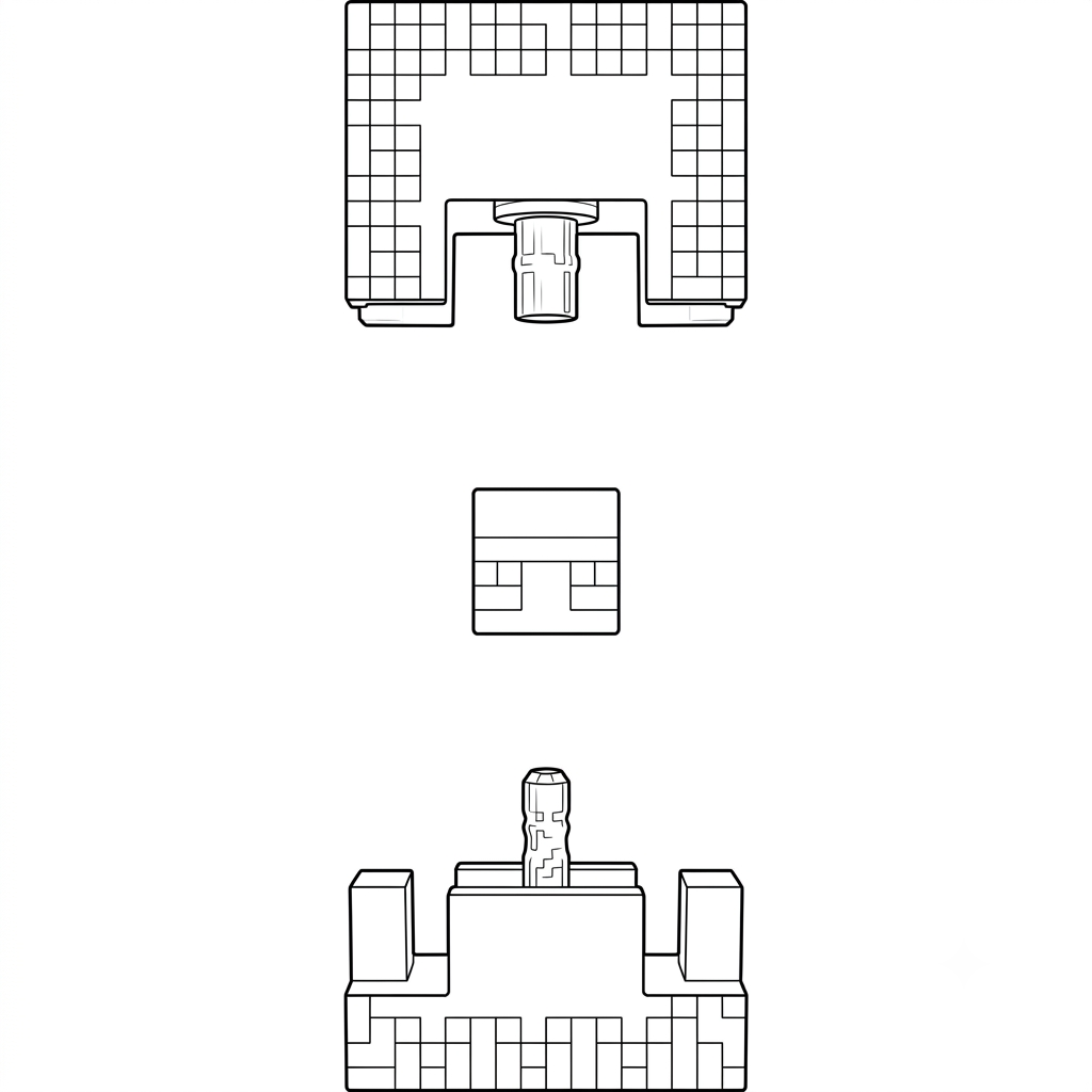 Shulker Minecraft páginas para colorear gratis 1