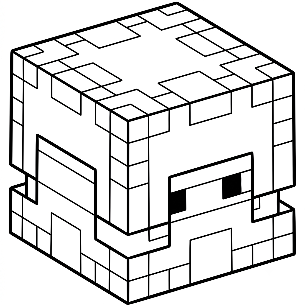 Shulker Minecraft páginas para colorear gratis