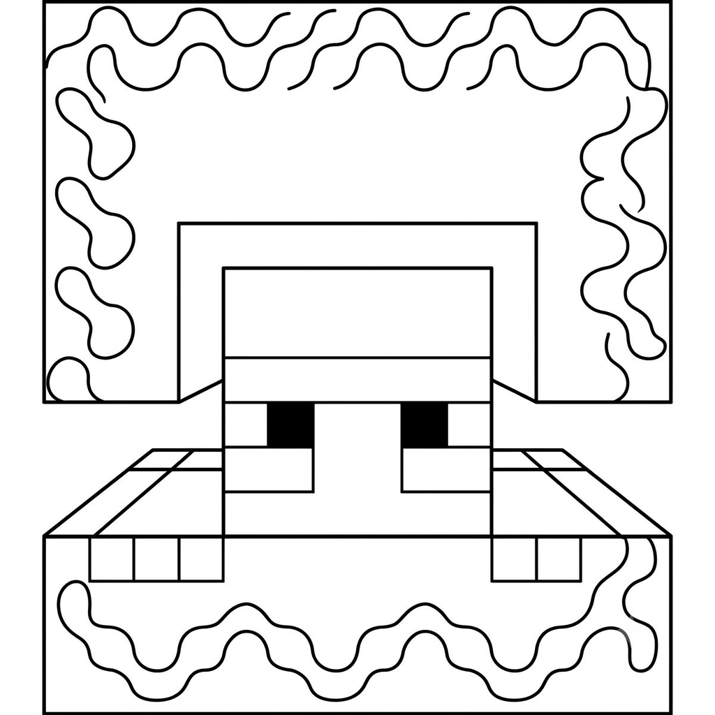 Shulker Minecraft páginas para colorear gratis 2