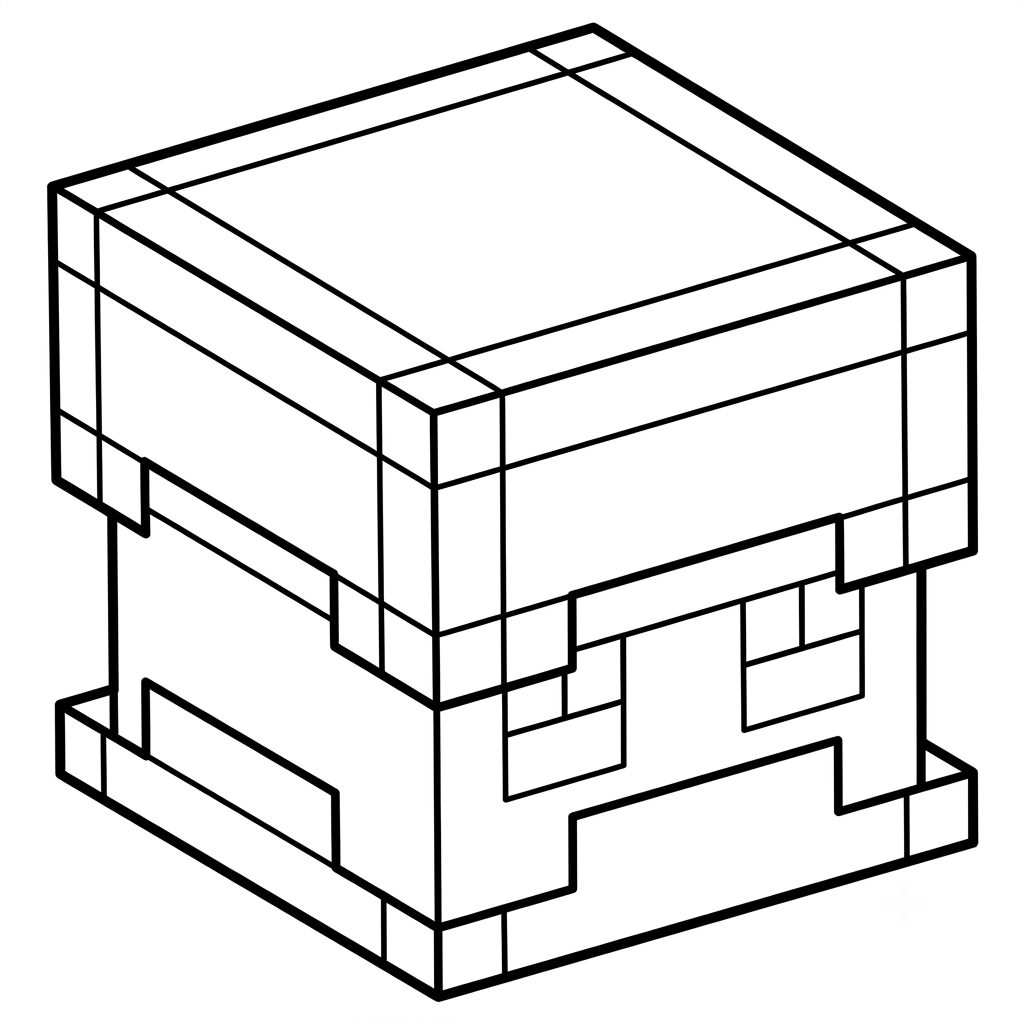 Shulker Minecraft páginas para colorear imprimibles