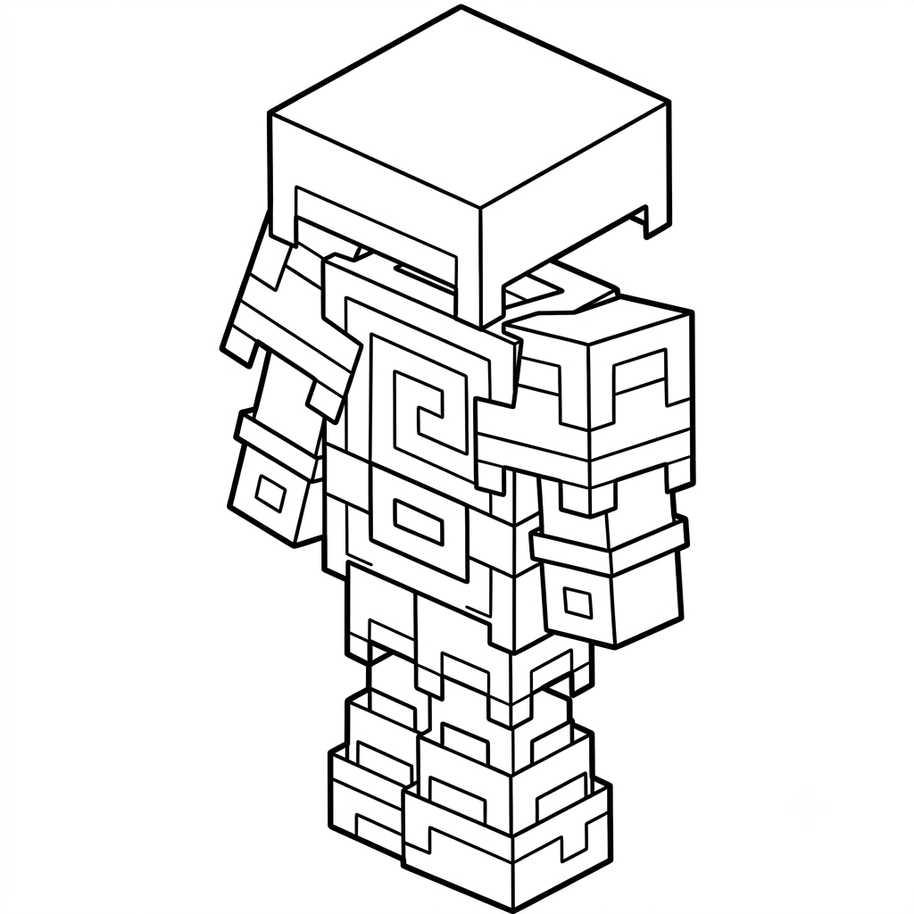 Shulker Minecraft páginas para colorear para niños