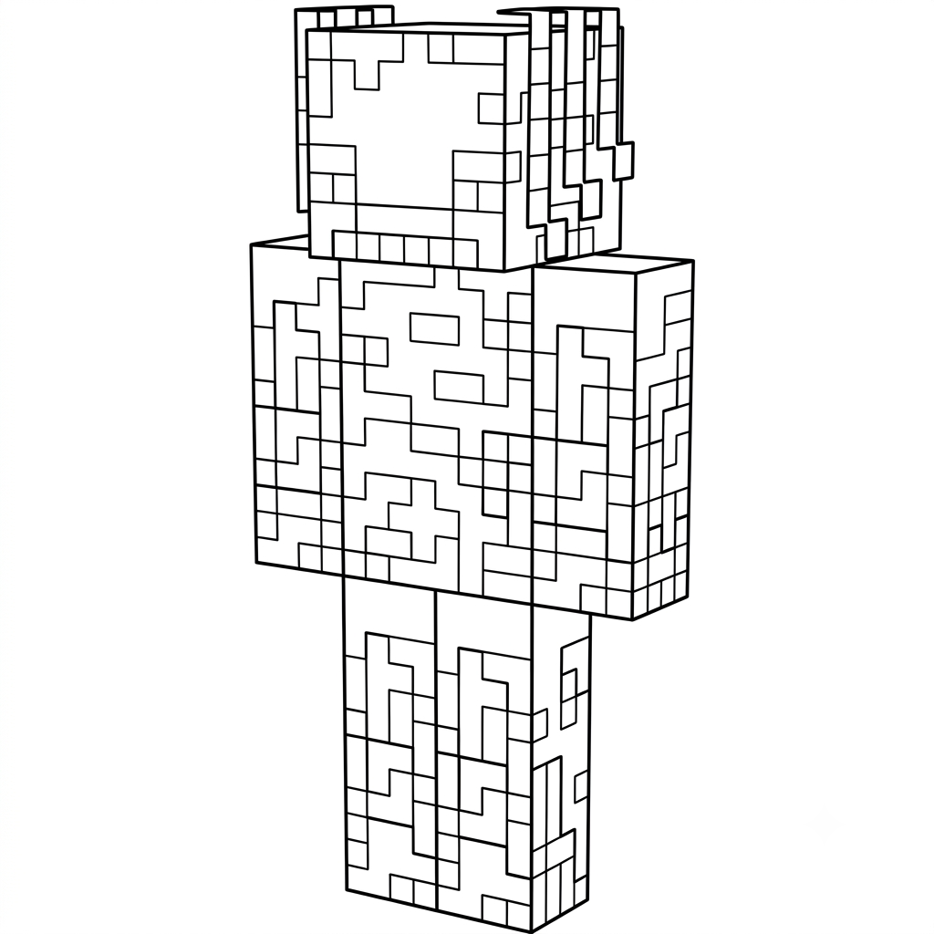 Strider Minecraft 6 páginas para colorear de preescolar Strider Minecraft
