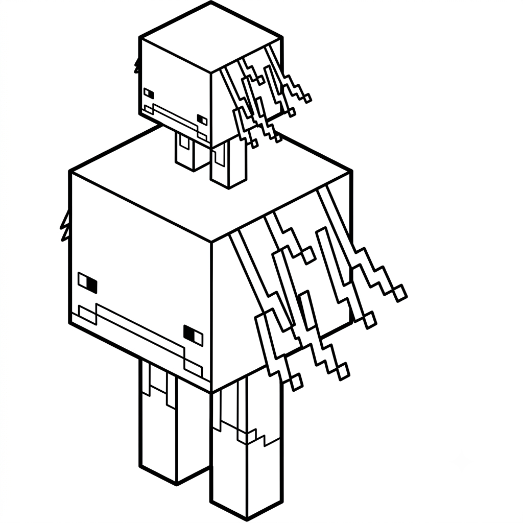 Strider Minecraft 5 Strider Minecraft dibujos para colorear
