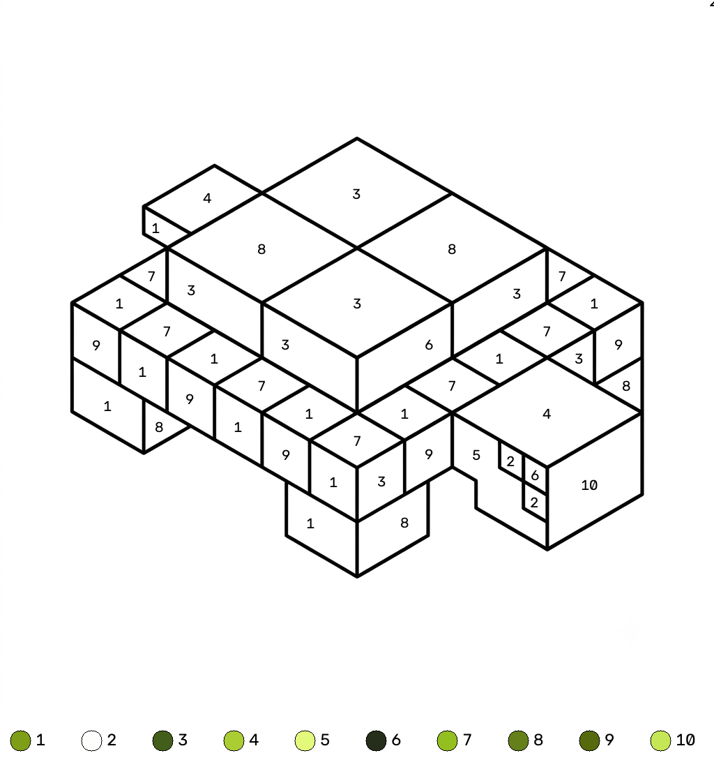 Turtle Minecraft 15 divertidas páginas para colorear Turtle Minecraft coloring by numbers