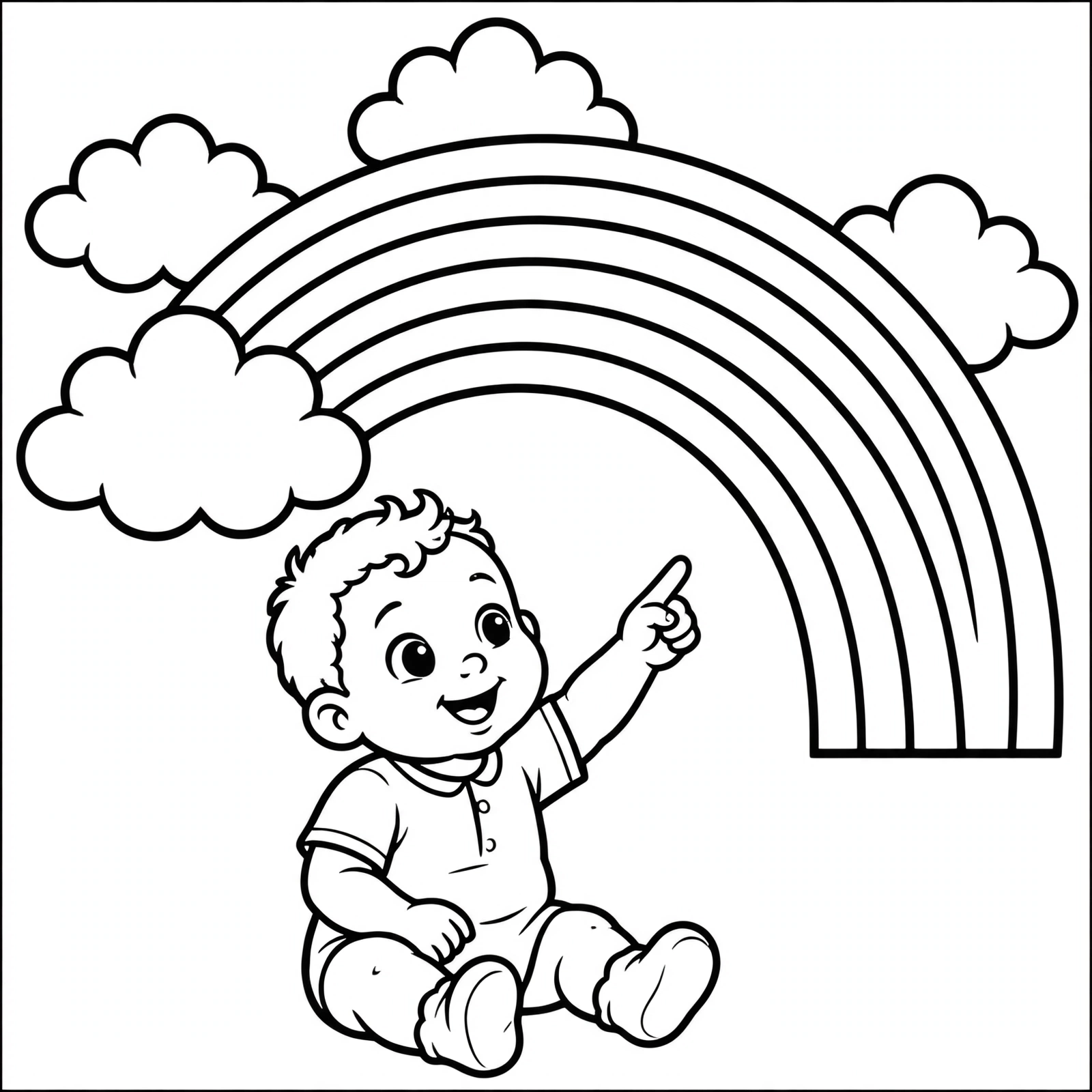 Cocomelon 19 Cocomelon arcoíris para colorear