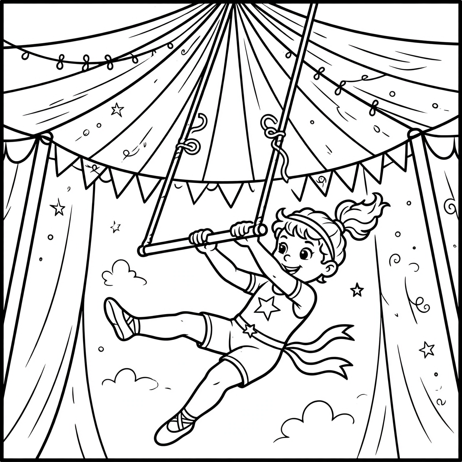Carpa de circo para colorear