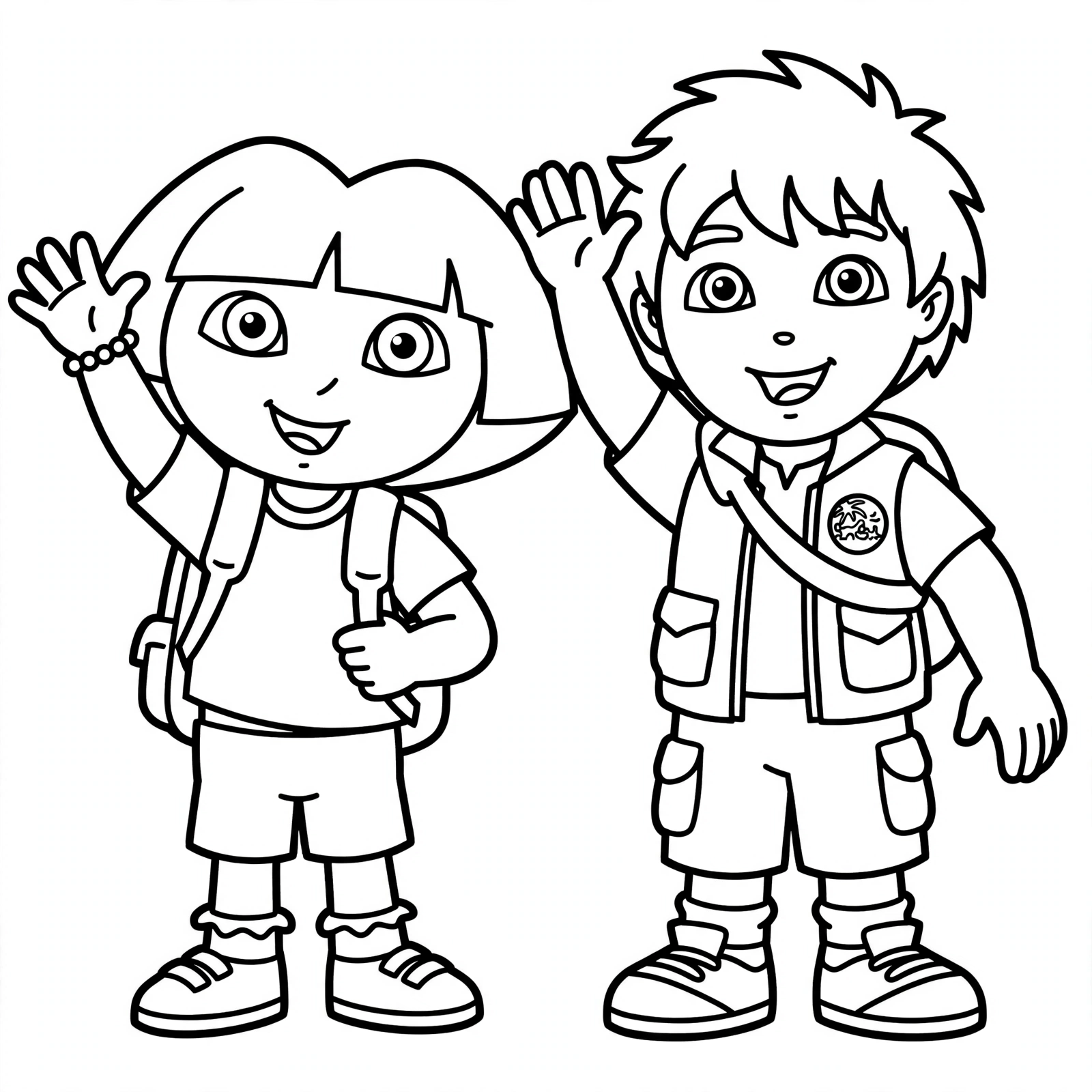 Dora para colorear gratis
