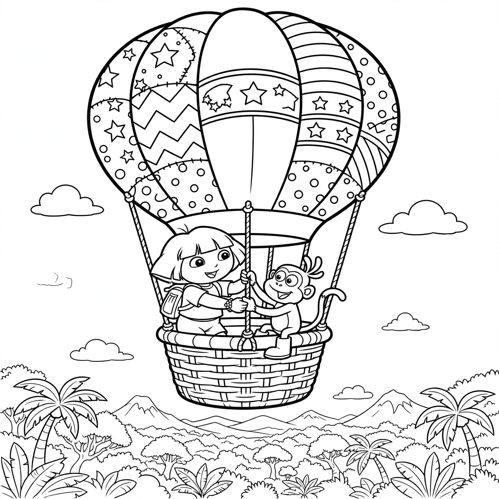 Dora tesoro para colorear