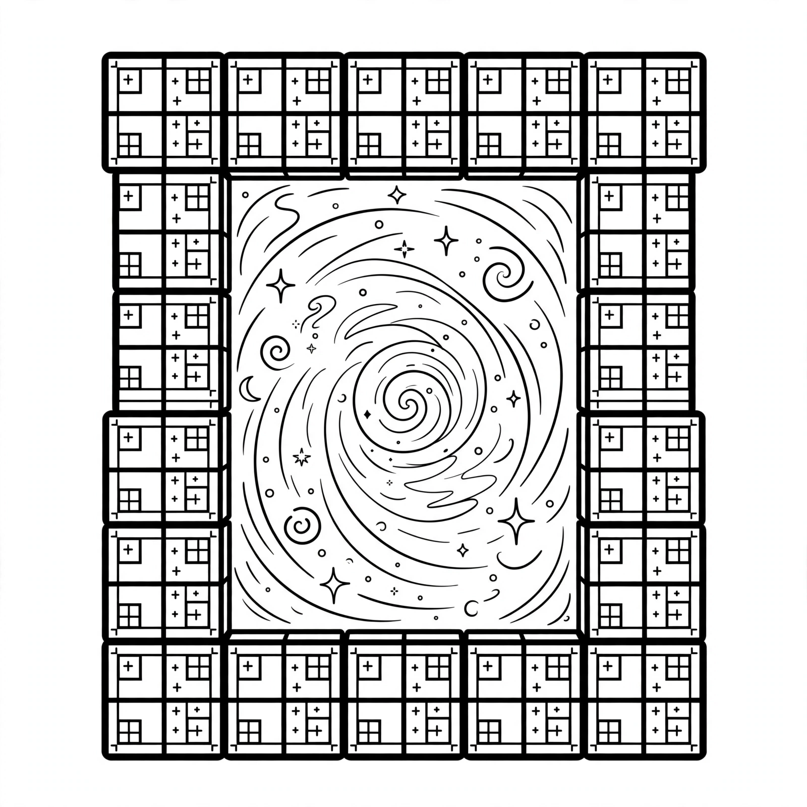 Castillo Minecraft para colorear