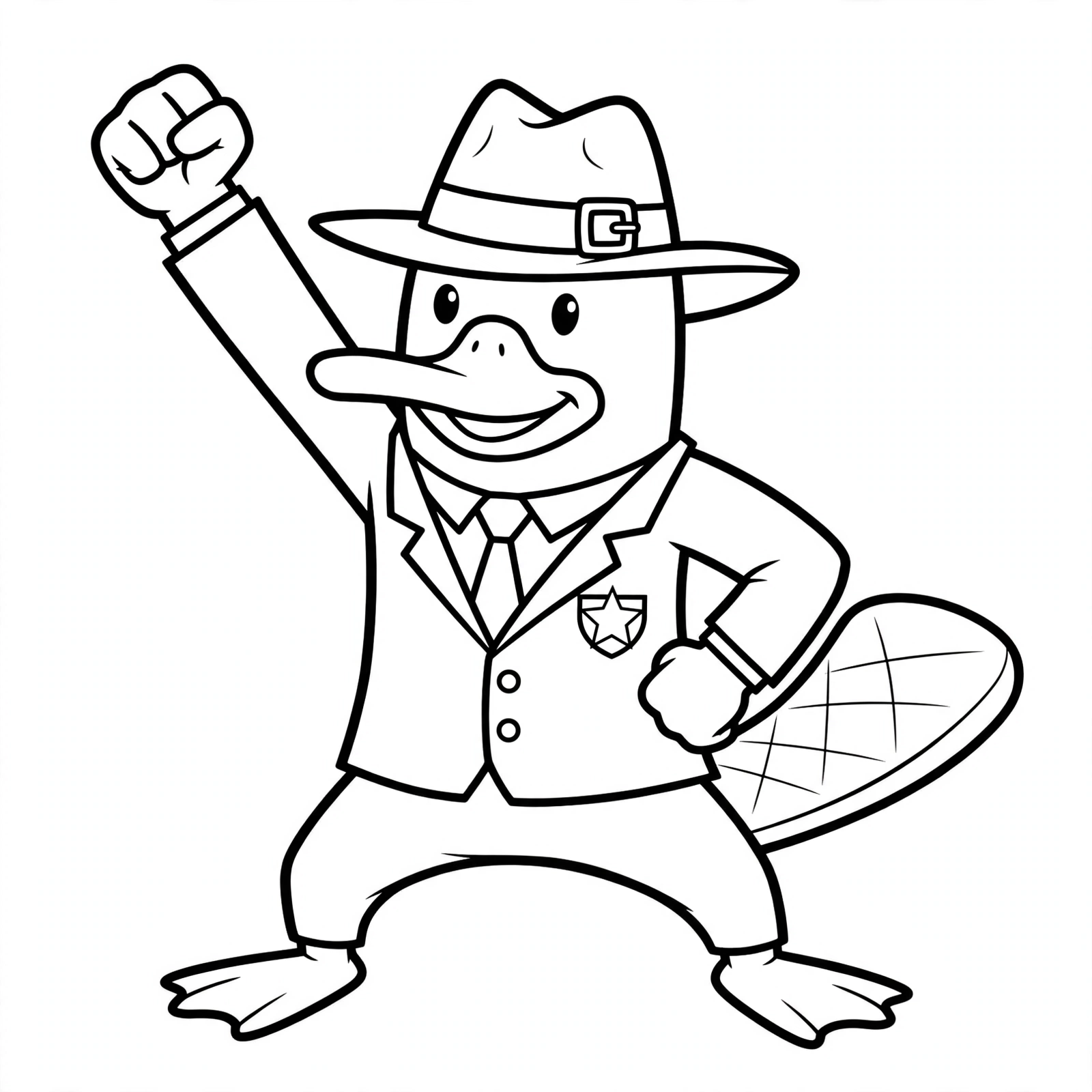 Phineas and Ferb 5 Perry el ornitorrinco para colorear