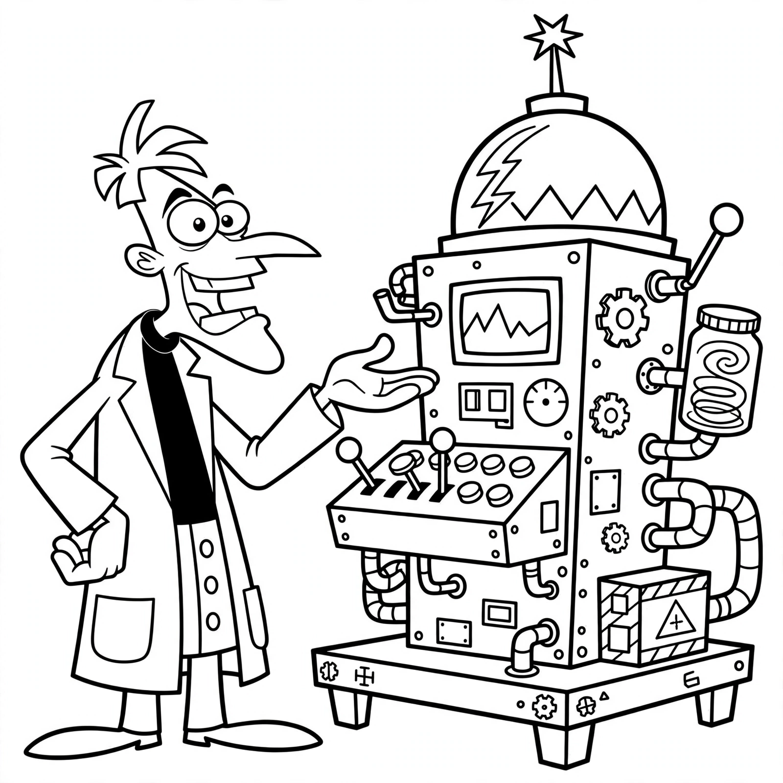 Phineas and Ferb 7 Phineas y Ferb para colorear e imprimir