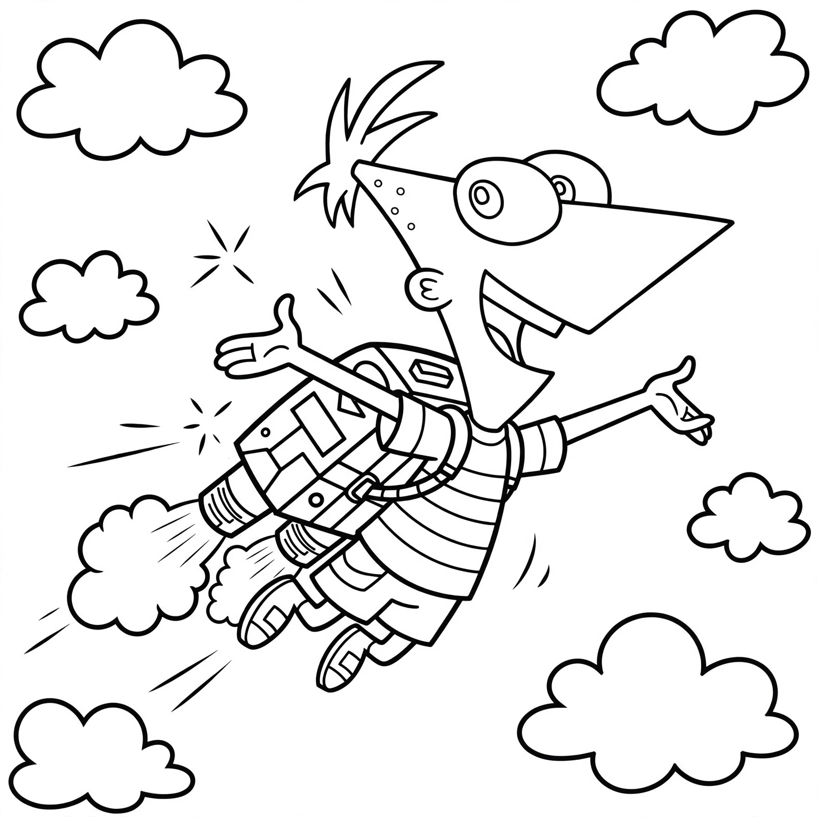 Phineas and Ferb 14 Phineas inventor para colorear